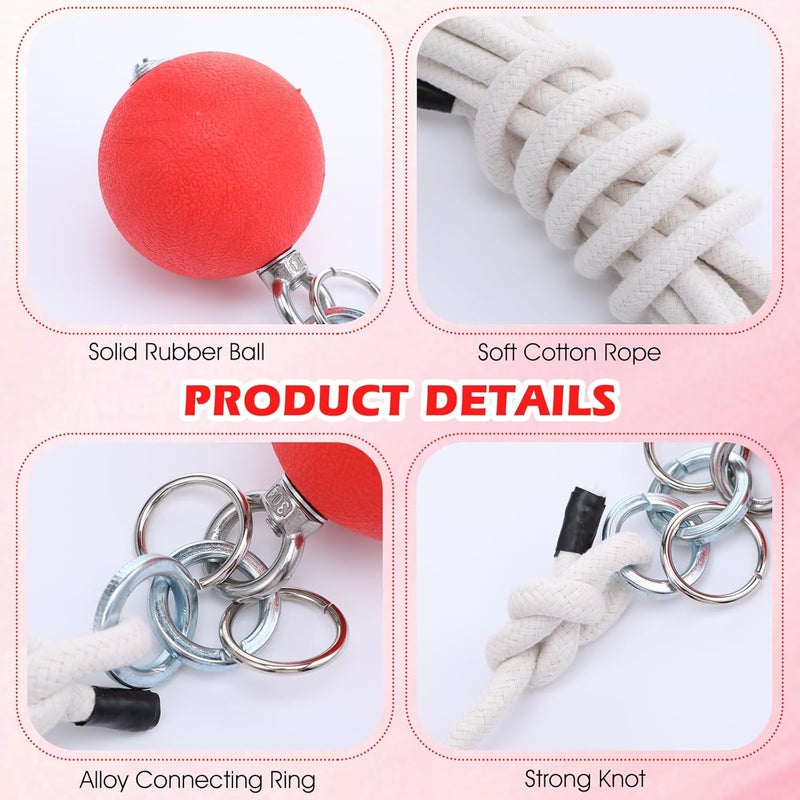 Tobeelec Rope Dart Meteor Hammer Rubber Weight Throw Exercise Ball with Rope Soft Martial Arts Chinese Traditional Kung Fu Soft Fitness Equipment - Image 3
